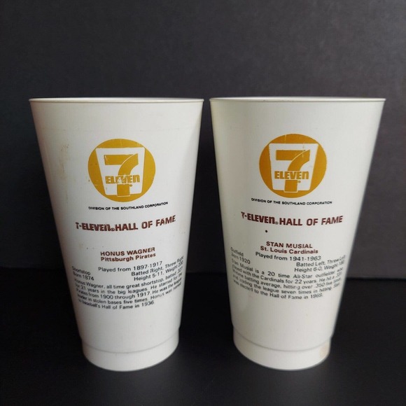 Amoco 7-11 MLB Baseball Player Collectible Slurpee Cups Hall Fame Musial Wagner - Picture 7 of 9